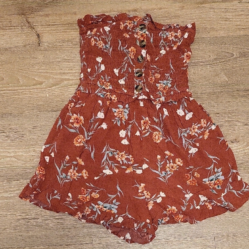American Eagle Outfitters Rust Floral Dress